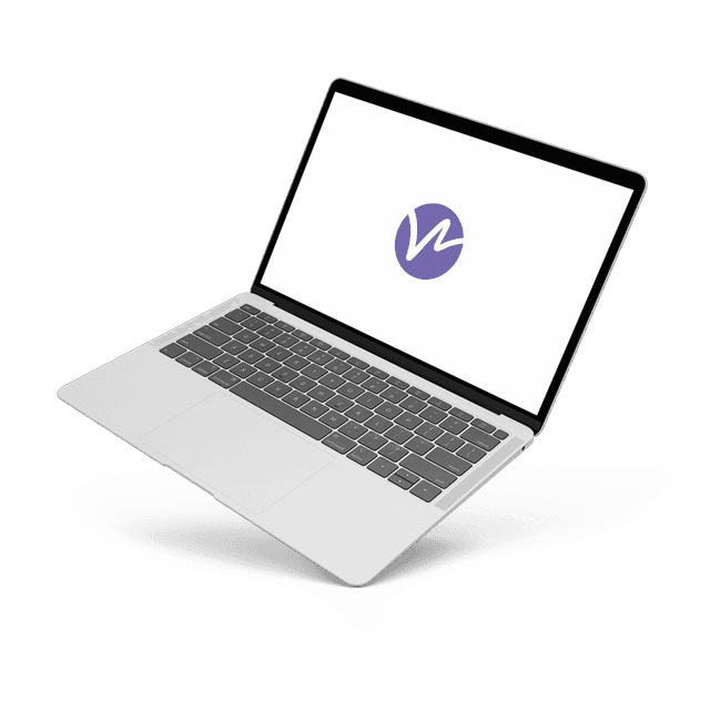 Laptop Mockup with visionleads Logo